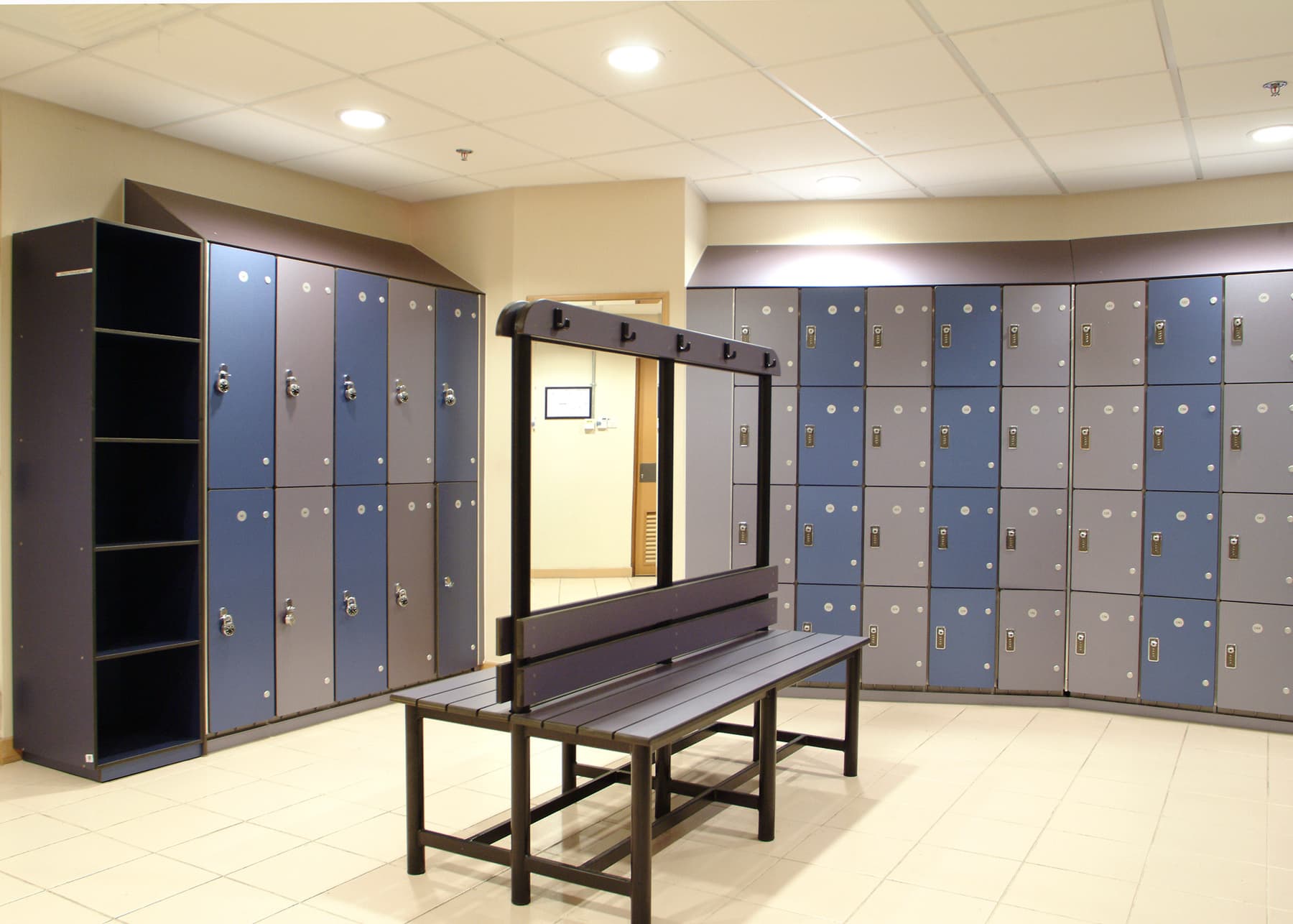 Marathon phenolic gym and school lockers in a Singapore changing room