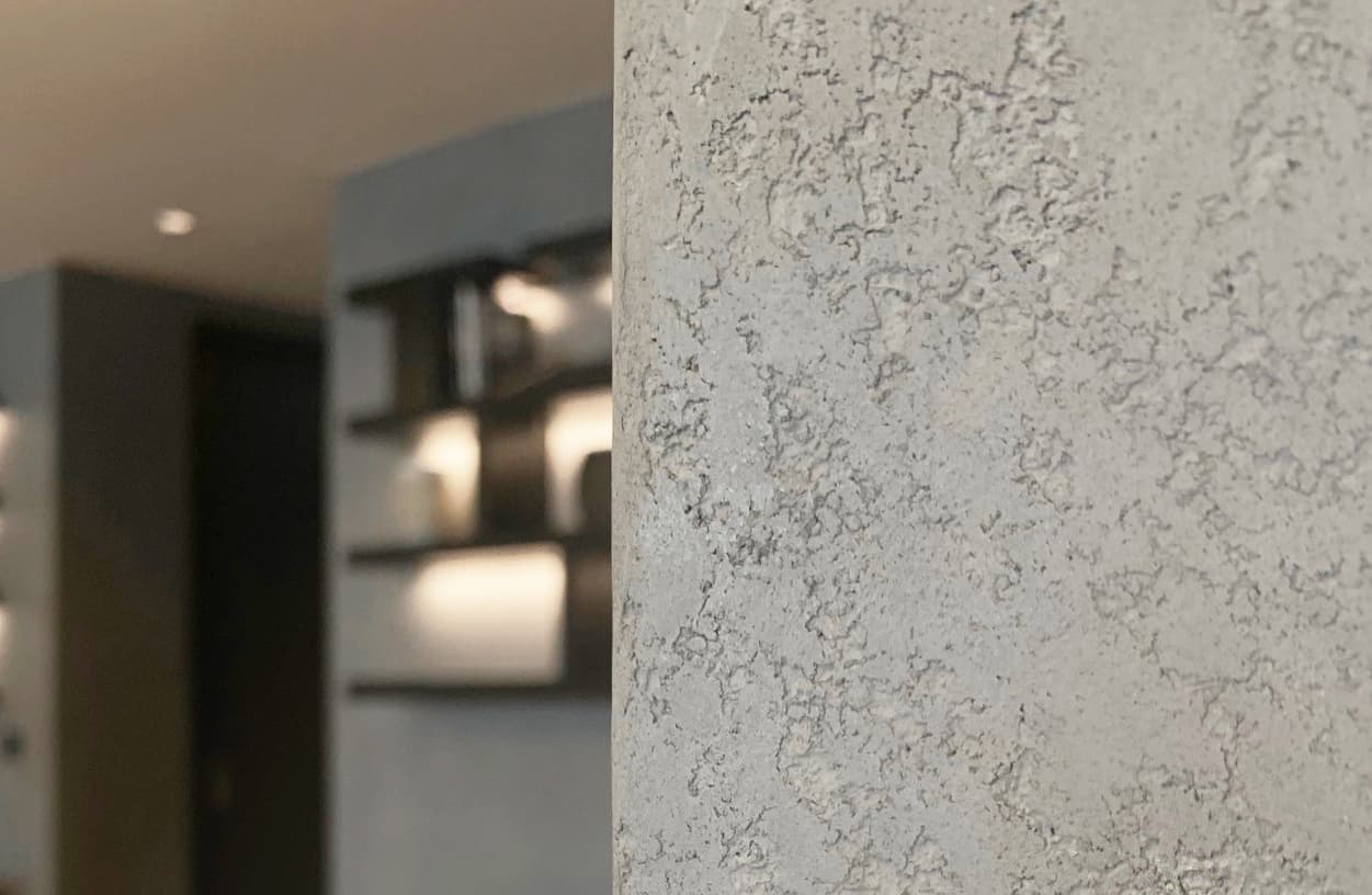 Polished plaster wall finish texture