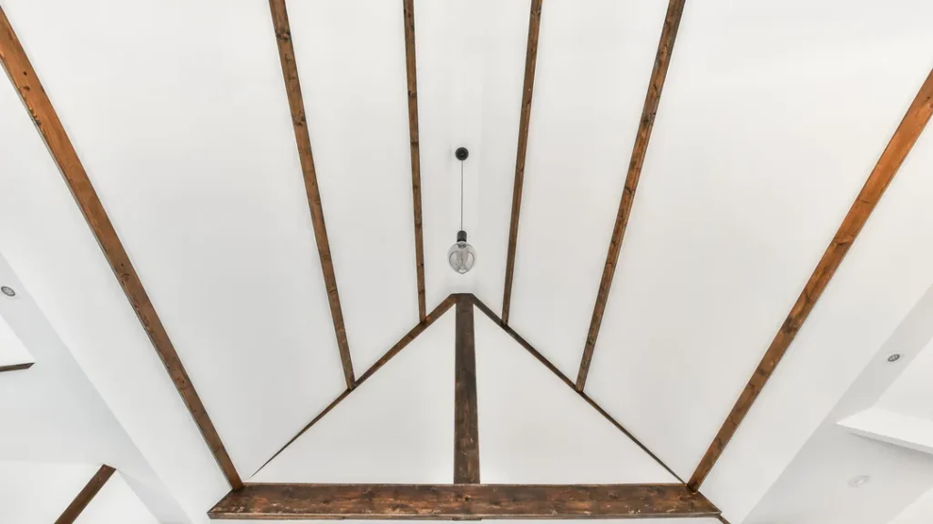 Ceiling Finish: Vaulted Wooden Beams