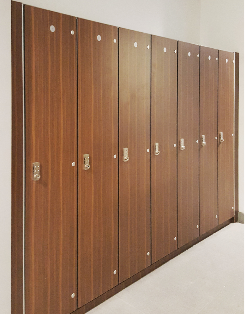 Marathon Jumbo phenolic lockers for equipment storage